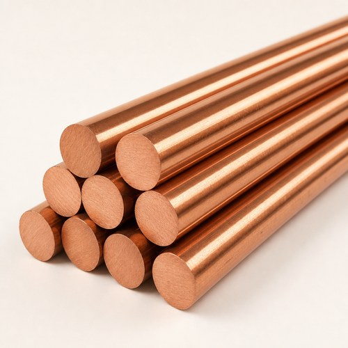 Solid copper rods manufactured in Gujarat for electrical and engineering use